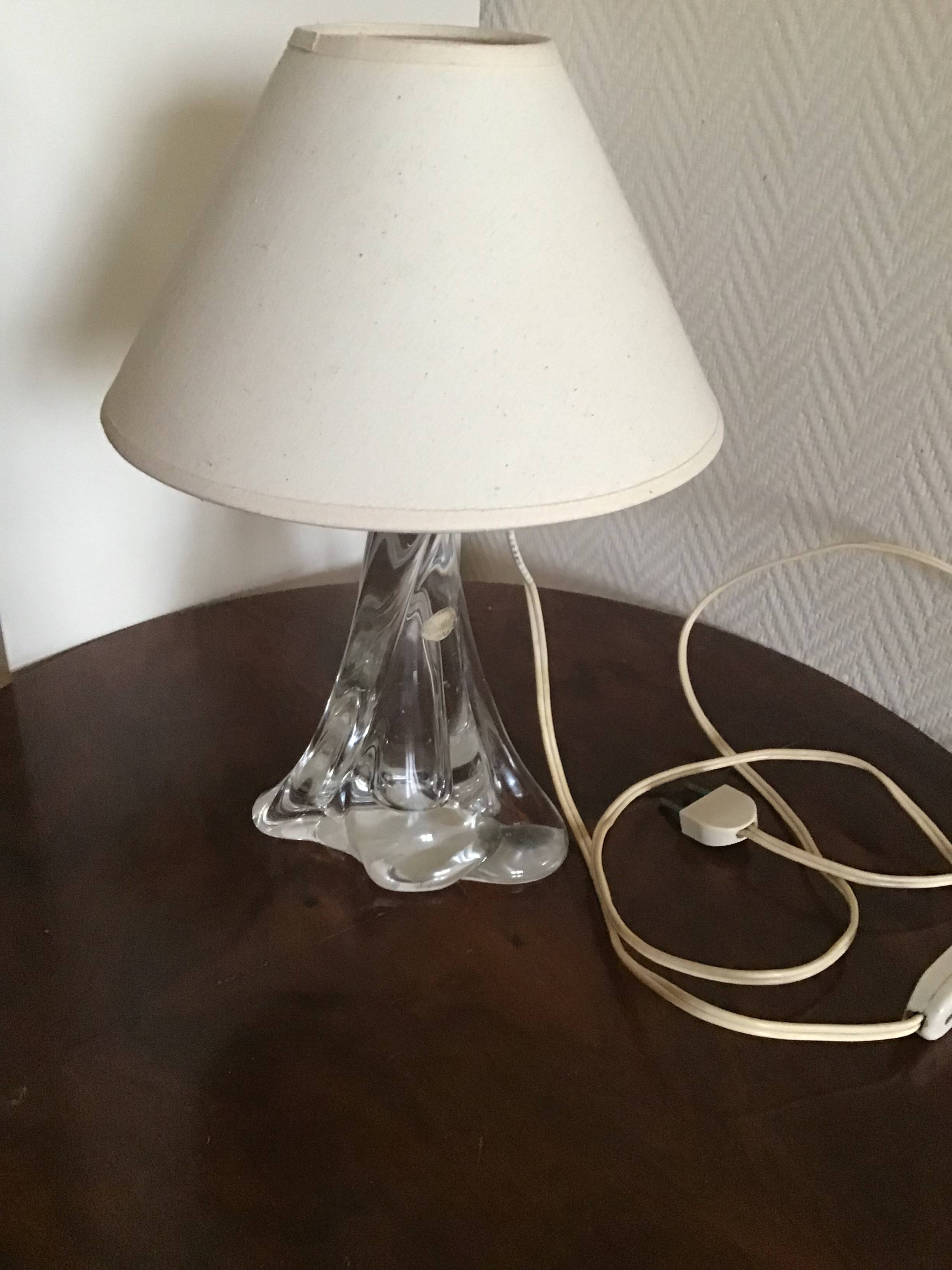 Crystal foot bedside lamp