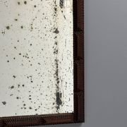 Antique tramp art folk art distressed mirror, Belgium ca 1900s