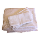 White cotton tablecloth and napkins