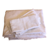 White cotton tablecloth and napkins