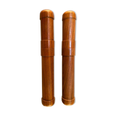 Pair of Havana cigar cases made of solid exotic wood