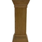 Vintage column vase in rattan, boho bamboo pillar from the 70s, McGuire in rattan.