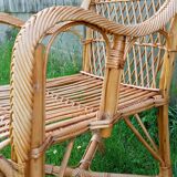 Rattan armchair 60s/70s