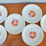 Lot de 6 assiettes à dessert motif graphique