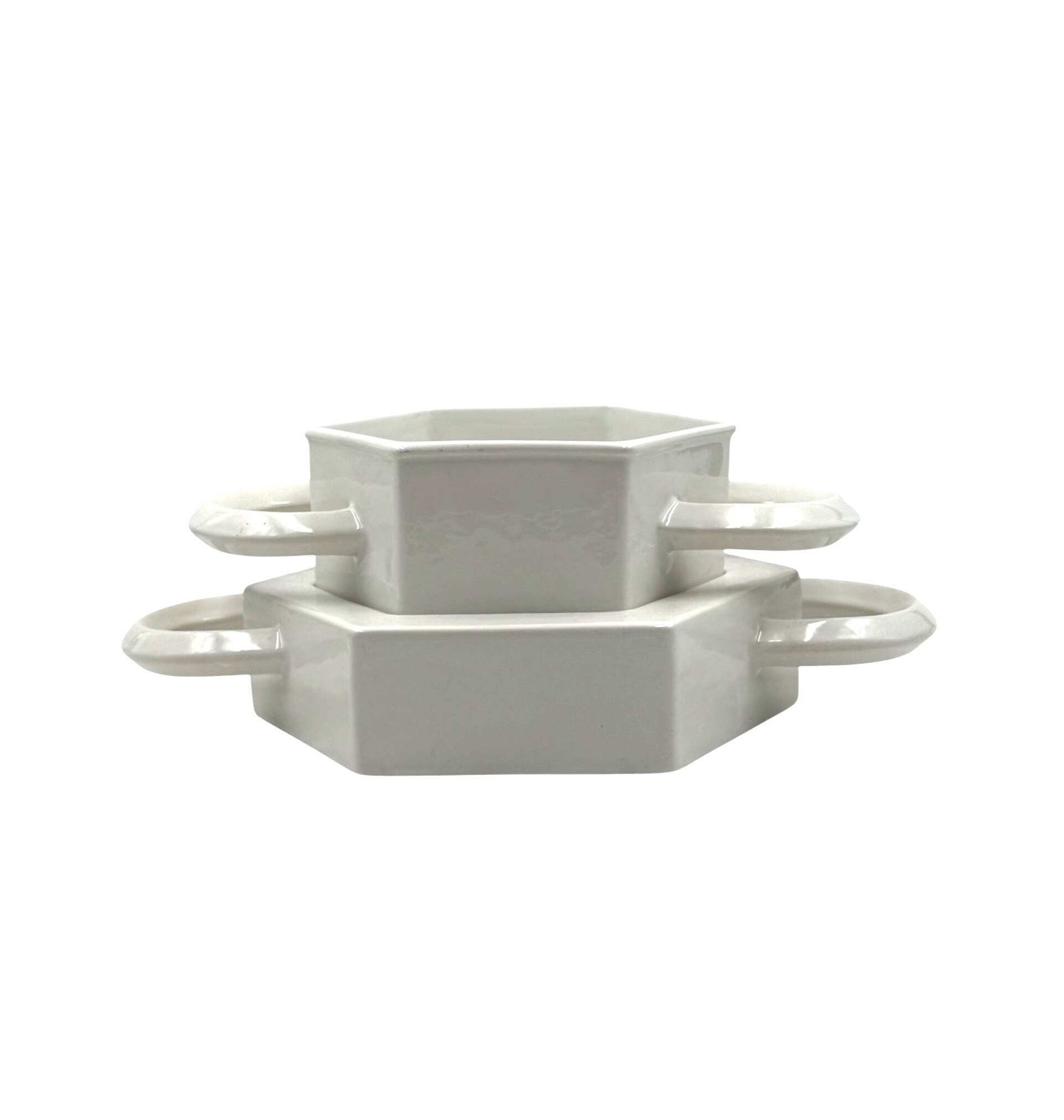 Sergio Asti, white ceramic centerpiece, Gabbianelli Italy ca. 1970
