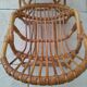 Vintage rattan children's table and armchair