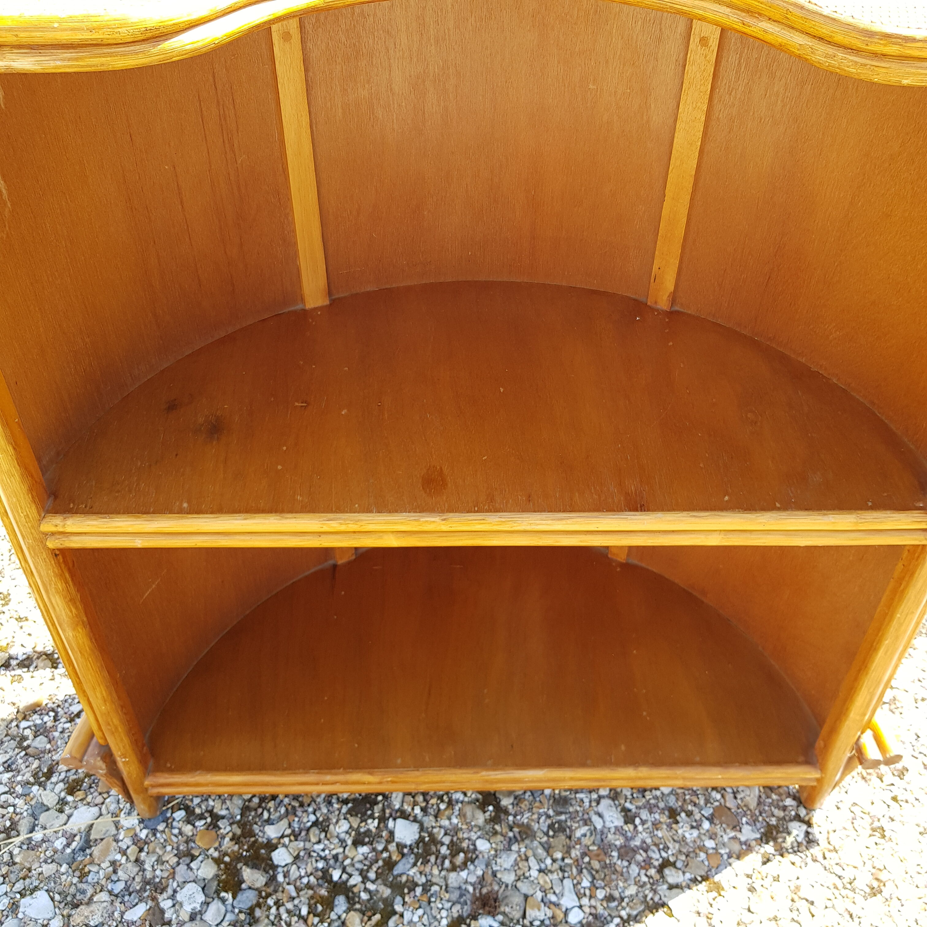 Vintage bamboo and rattan bar