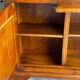 Solid cherry wood library with sliding writing desk - 20th century