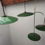 Set of 4 old pendant lamps