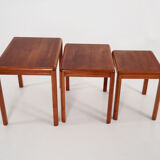 Three teak tables, 70's scandinavian design