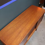 Teak enfilade with 2 sliding doors
