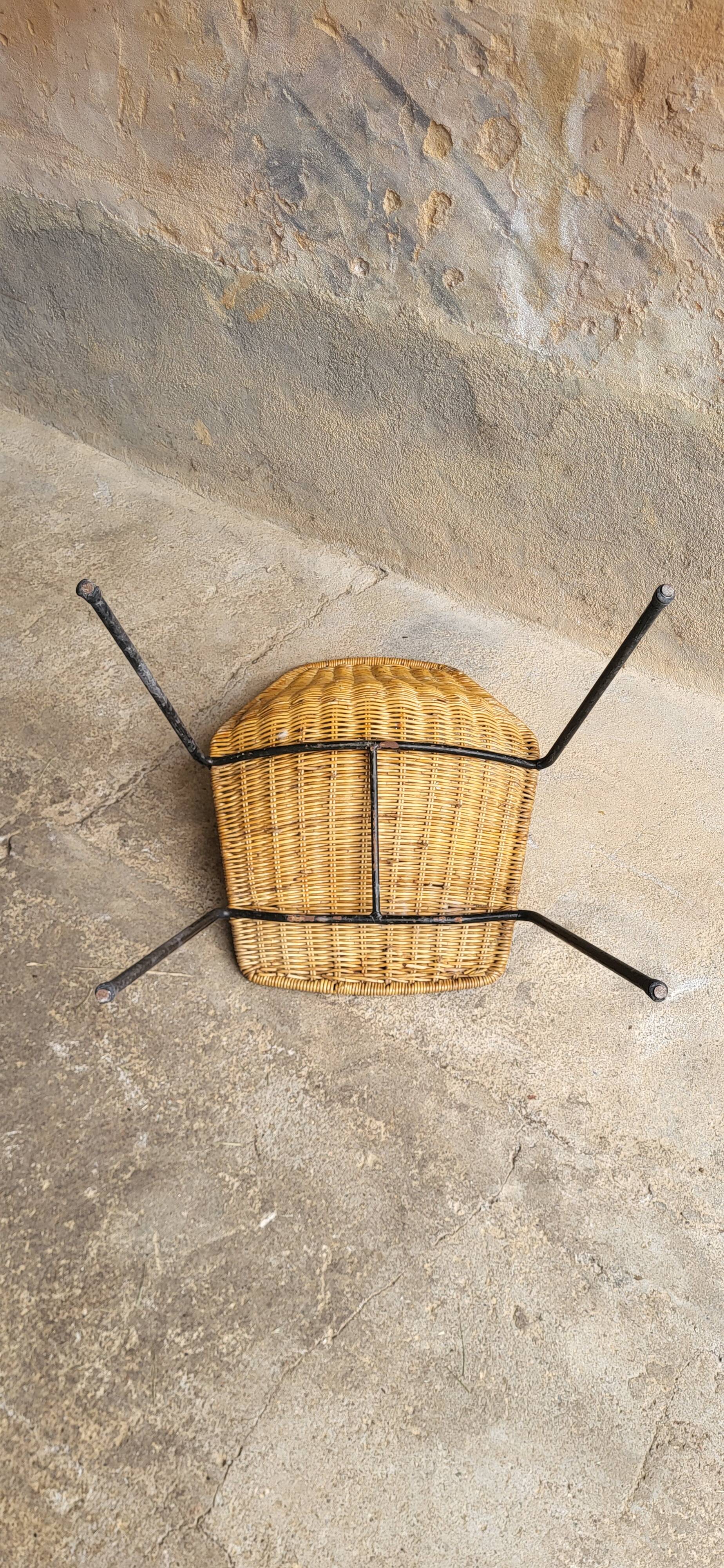 Chaises Basket en Osier par Gian Franco Legler, 1950s
