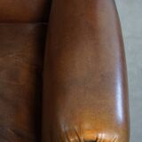 Wingback Chair in Sheepskin Leather