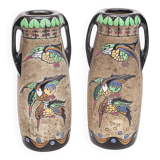 Pair of large Art Nouveau amphorae