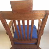 Fauteuil de barbier années 30 teck massif ancien