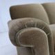 1970s, Danish 3-seater sofa, green furniture velour, teak wood legs.