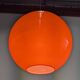 Orange opaline ball pendant from the 60s/70s