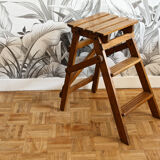 Folding wooden stepladder