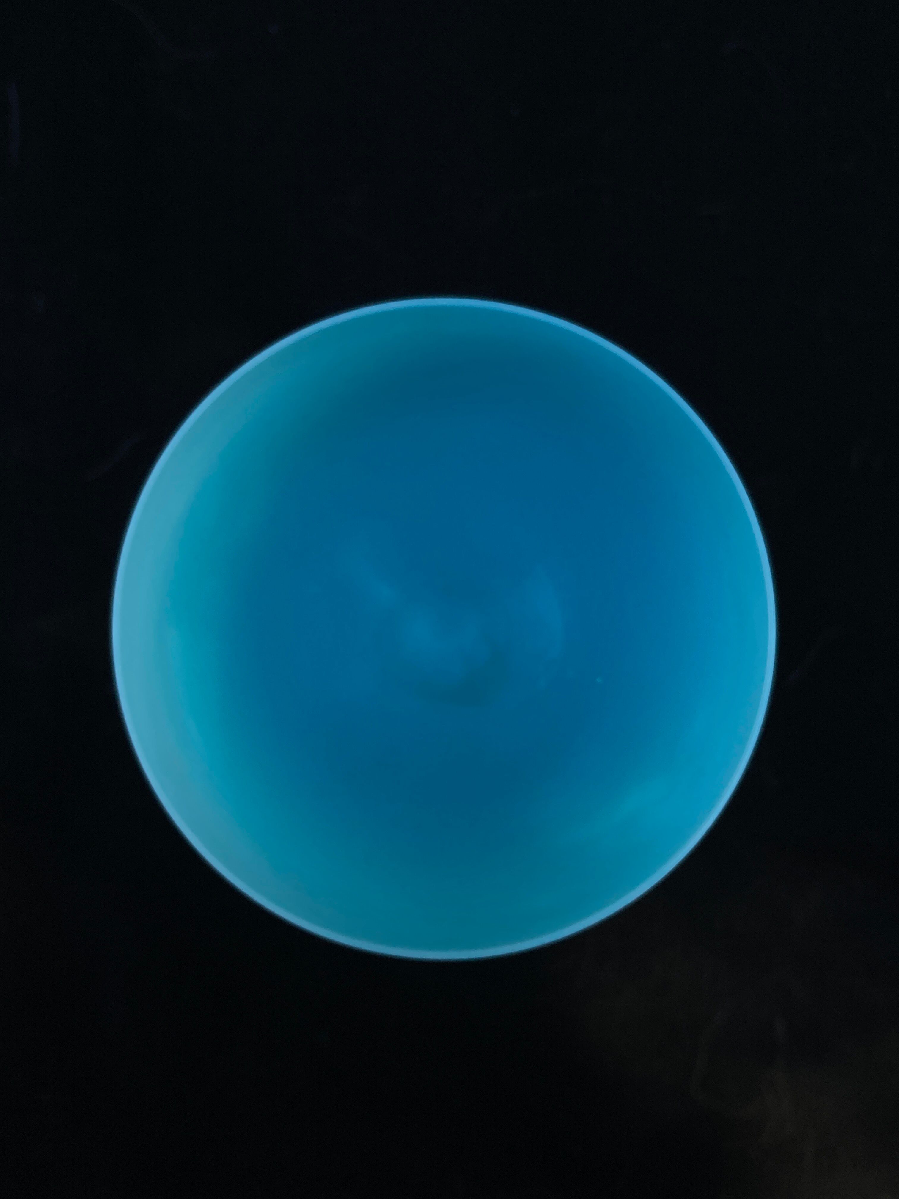 Calyx cut in blue opaline glass Portieux