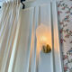 White Murano glass leaf wall light