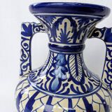 Vase amphore bleu en céramique