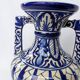 Blue ceramic amphora vase