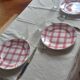 A set of 6 flat plates Nappe Rose Moulin des Loups