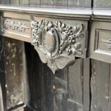 Napoleon III fireplace in black Belgian marble or Mazi, circa 1880