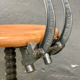 Singer industrial stool with back 1920