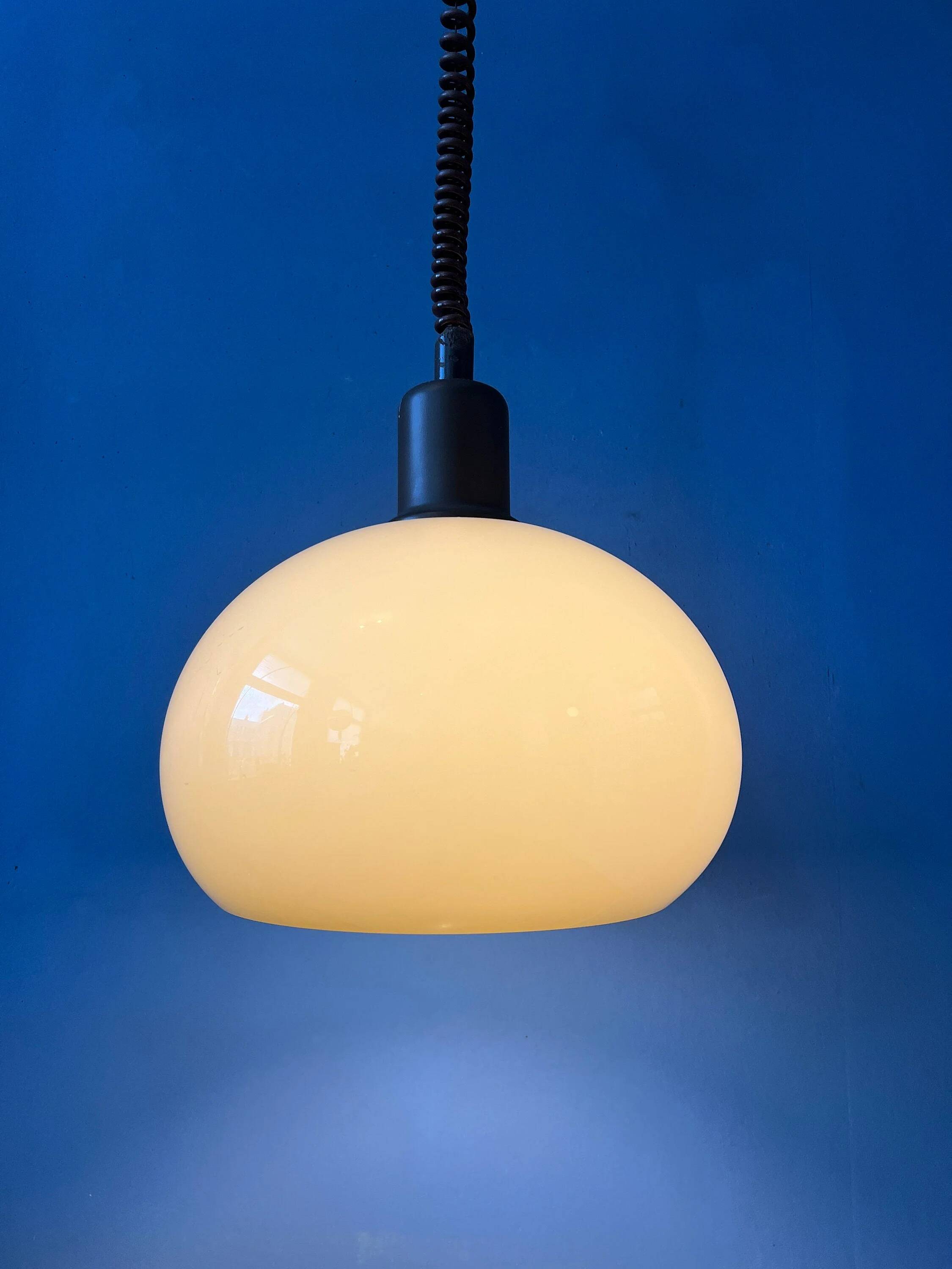 Vintage beige mushroom suspension in acrylic glass