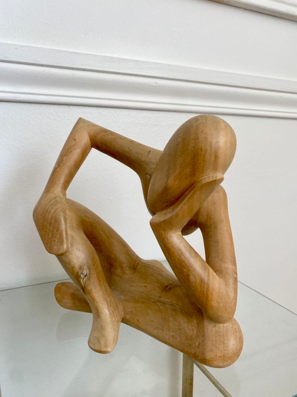 Carved wooden statue