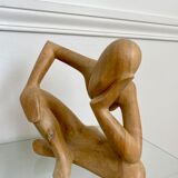 Carved wooden statue