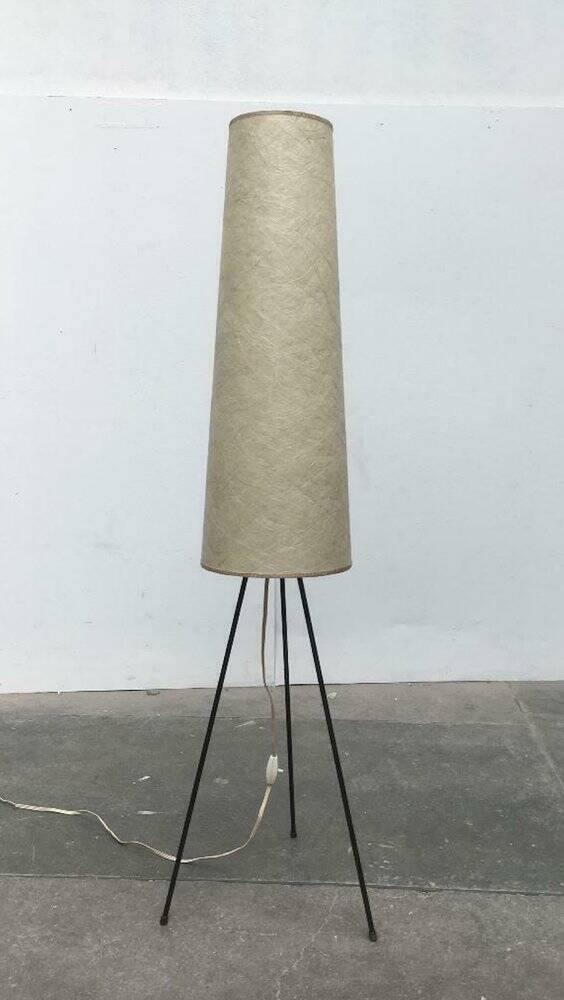 Mid-Century Minimalist Tripod Cocoon Floor Lamp, 1960s
