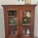 Petite armoire vitrée en chêne