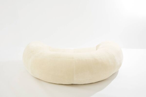 Canapé croissant de Raphaël Raffel pour Honoré Paris 1970