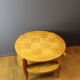 Art Deco Period Pedestal Table in Birch From Norway to Two Trays Around 1930