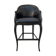 Tall black leather bar chair