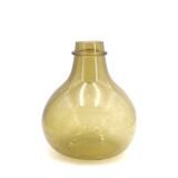 Dame Jeanne in green bubbled glass from Biot, 1950s