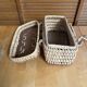 Old Basket Natural Woven Fibre + Wooden Lid Double Handle Wine