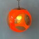 Vintage orange 'bug eye' Massive space age pendant lamp