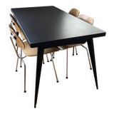 Tolix dining table 55 160 chocolate