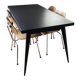 Tolix dining table 55 160 chocolate