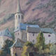 Vicente Gomez Fuste - Post Impressionist Village and Mountains