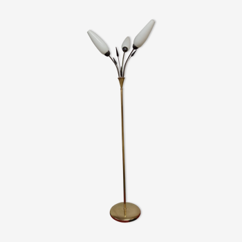 Italian brass and opaline lamppost 60s