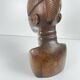 Hand-carved female bust in black wood, Baoulé style, 1960/90