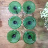 6 glasses engraved "alsace wine"