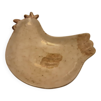 Empty enamelled ceramic pocket chicken