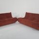 Ligne Roset Pair of 3-seater Togo sofas in rust velvet
