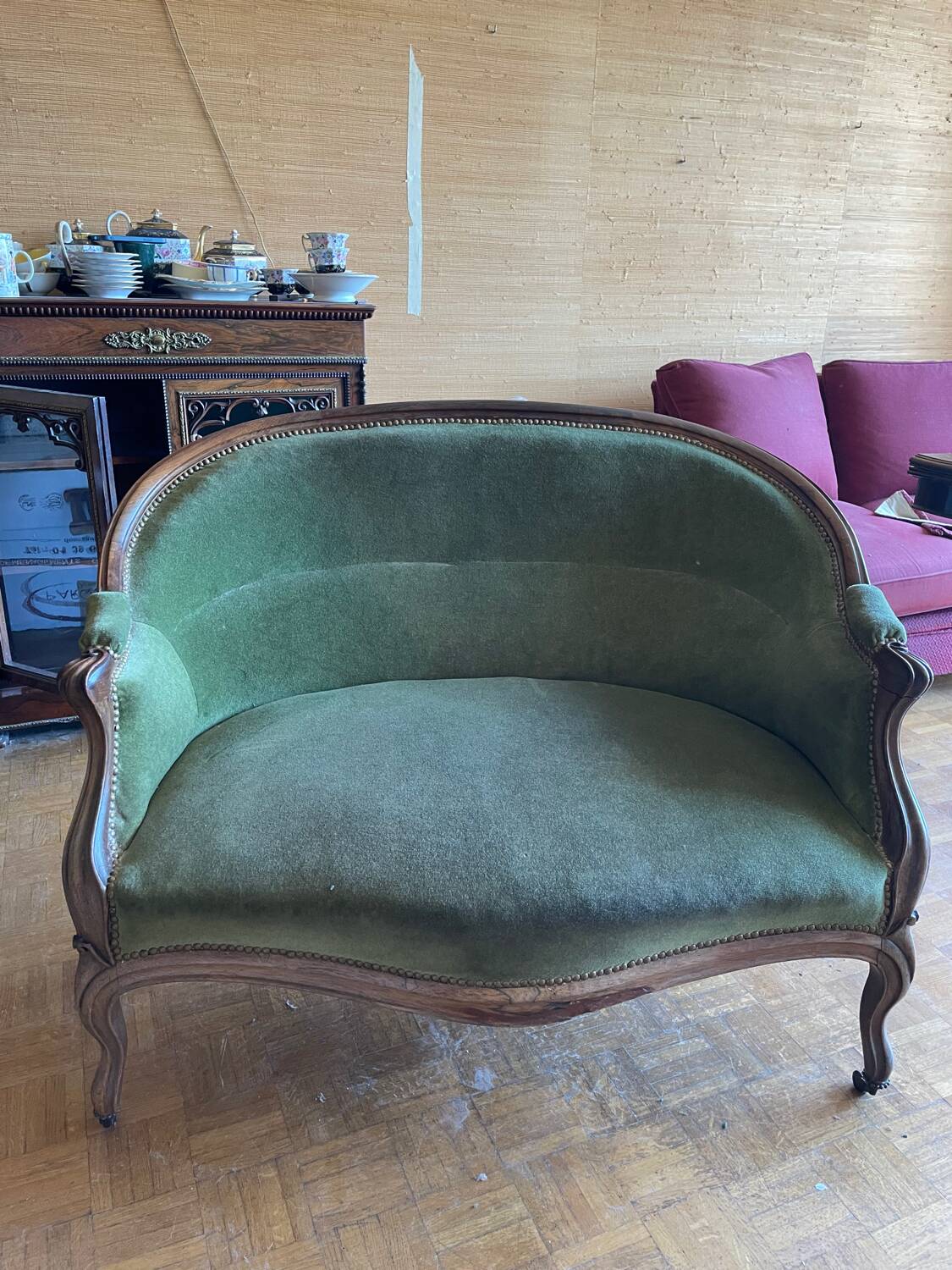 Canapé 2 places style Louis Philippe