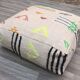Moroccan Berber Kilim Pouf - 100% Wool and Cotton - Handwoven Floor Cushion